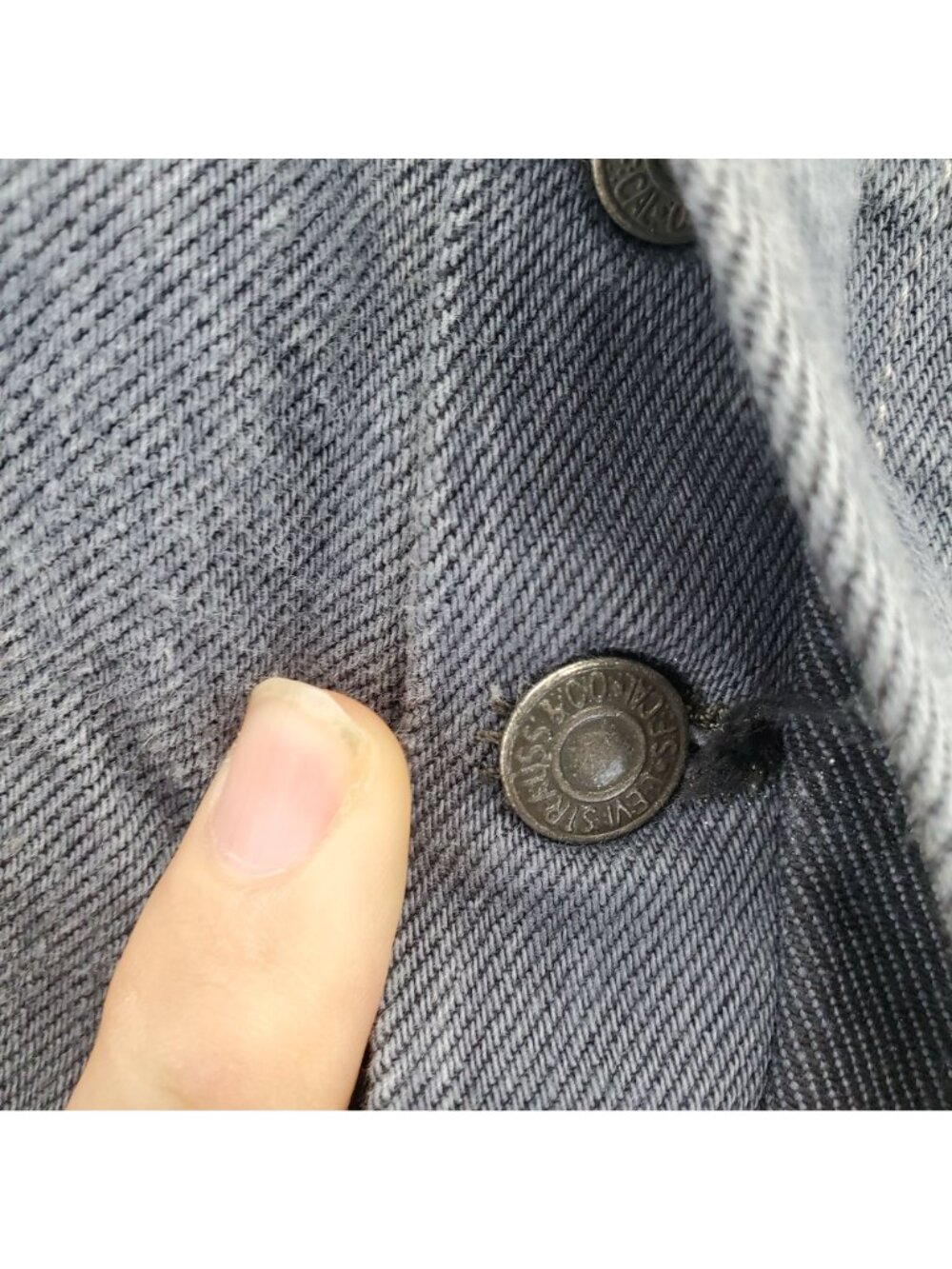 Levis Jeans Mens 42x32 Gray 501 Original Button Fly Straight *Read* - Picture 11 of 12